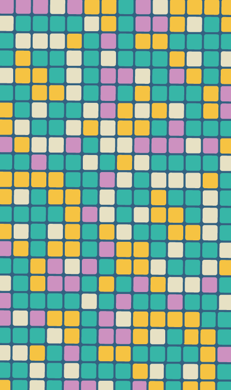 Spalvingas kvadrato formos vaikų vinilo kilimas - „Tenstickers“