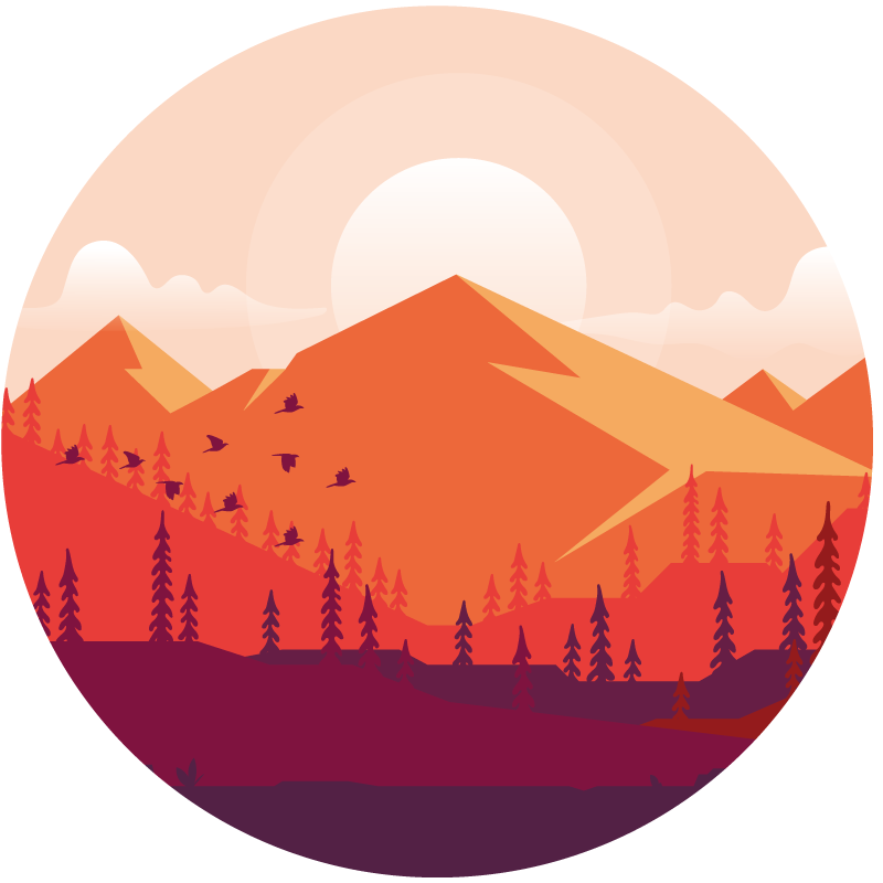 Kalnuotas peizažas tekstūrinis vinilinis kilima - „Tenstickers“