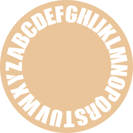 Abėcėlės apskrito išdėstymas abėcėlinis kilimėlis - „Tenstickers“