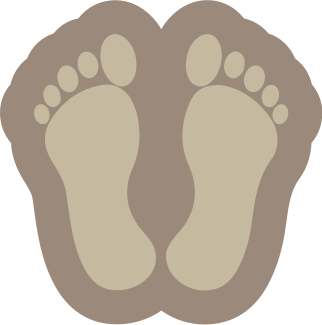 Vinilo kilimėlių vonios pėdsakai modernus kilimas - „Tenstickers“