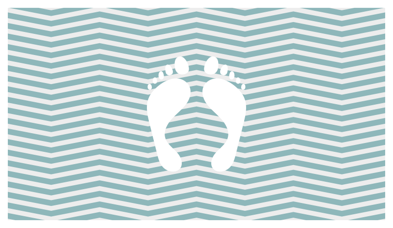 Pėdsakai juostelės vonios grindys - „Tenstickers“