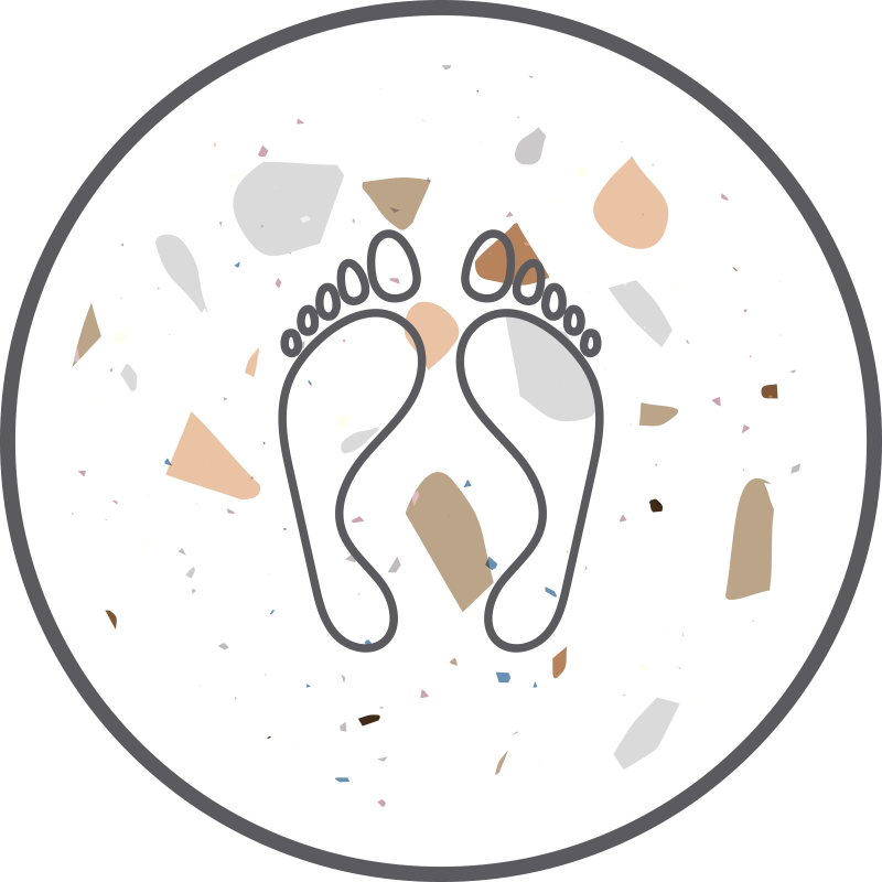 Terrazzo pėdsakai vonios grindys - „Tenstickers“