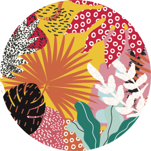 Atogrąžų botanikos harmonija gėlių rašto kilimėlis - „Tenstickers“