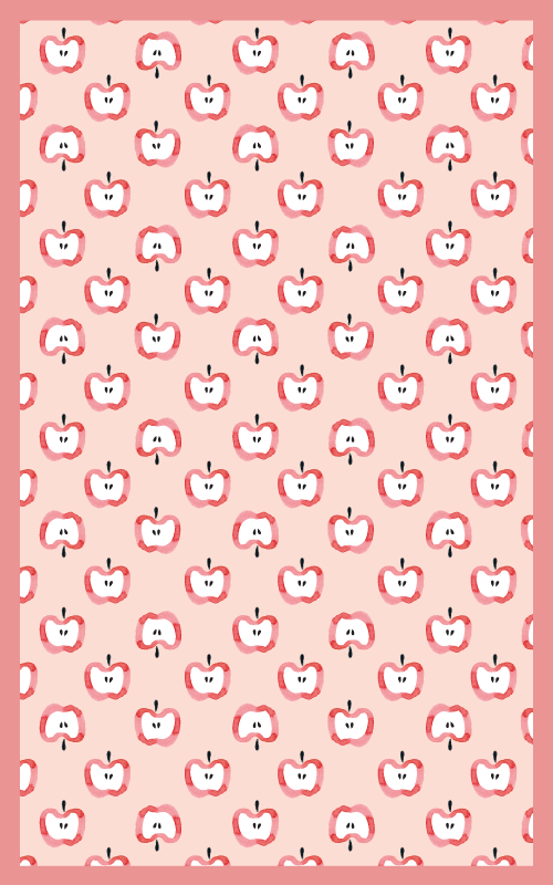 Raudoni obuoliai modernus vinilo kilimas - „Tenstickers“