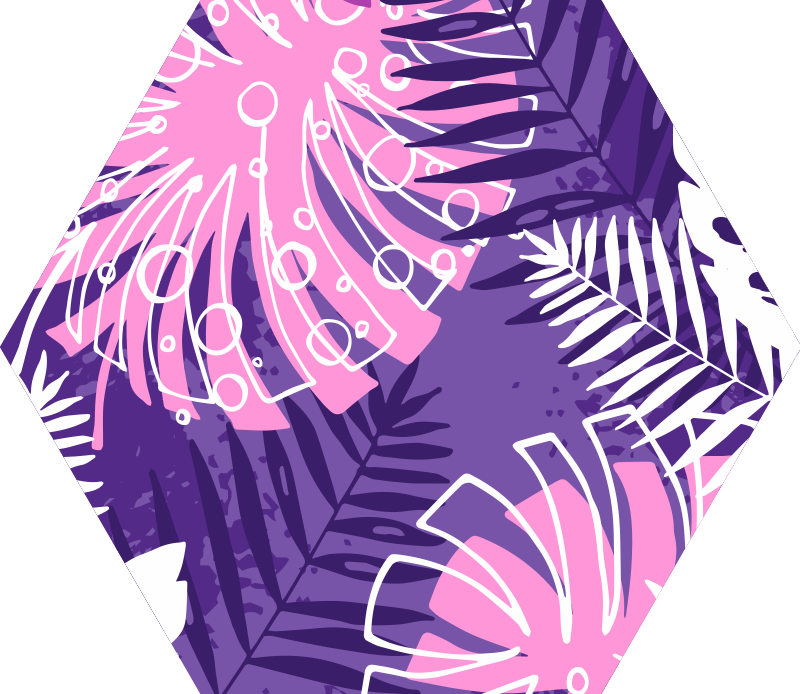 Botaninis teiginys gėlių rašto kilimėlis - „Tenstickers“