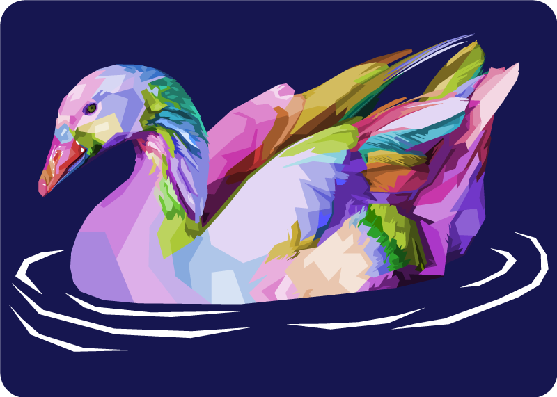 Abstraktus ančių menas gyvūnų vinilo kilimėlis - „Tenstickers“