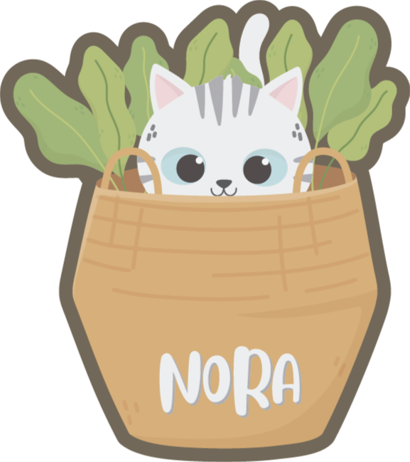 Individualizuotas katinas vinyl kilimėlis su vardu - „Tenstickers“