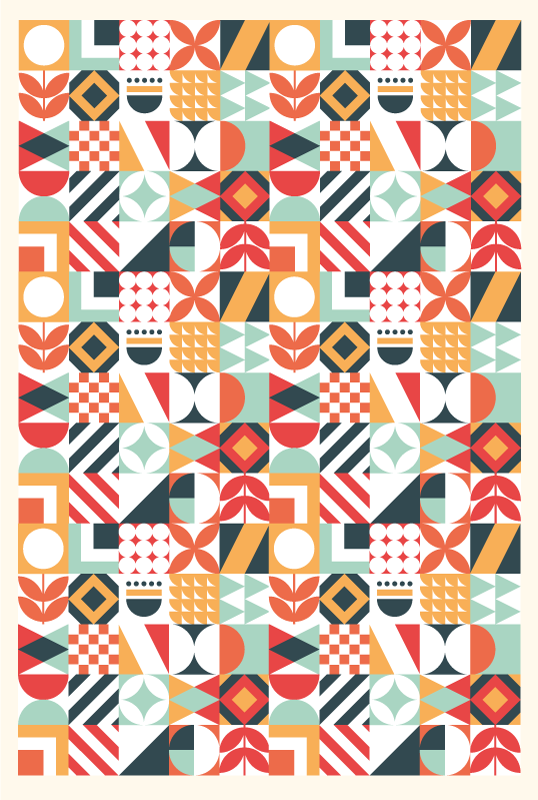 Simetriška mozaika geometriniai kilimas - „Tenstickers“