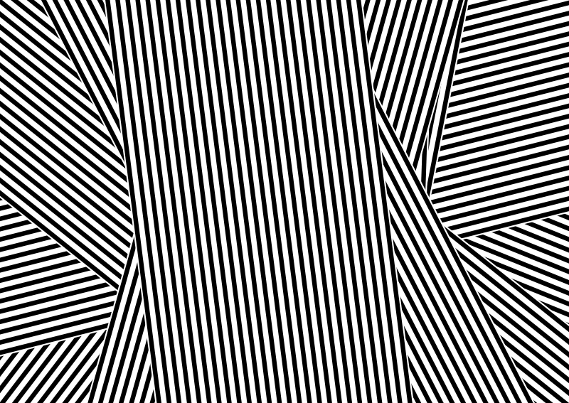 Juodas baltas dryžuotas vinilo kilimas svetainei - „Tenstickers“