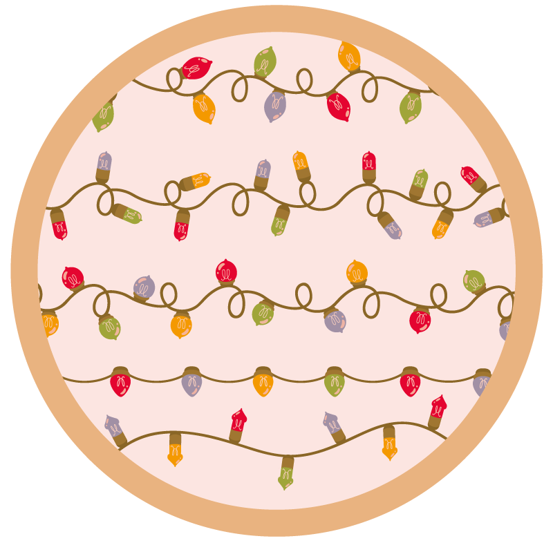 Kalėdiniai žiburiai eglutės kilimėlis - „Tenstickers“