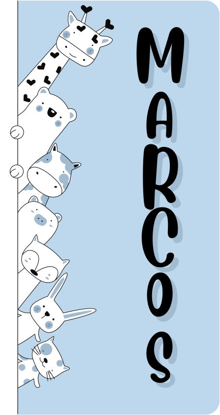 Suasmeninti gyvūnai vinyl kilimėlis su vardu - „Tenstickers“