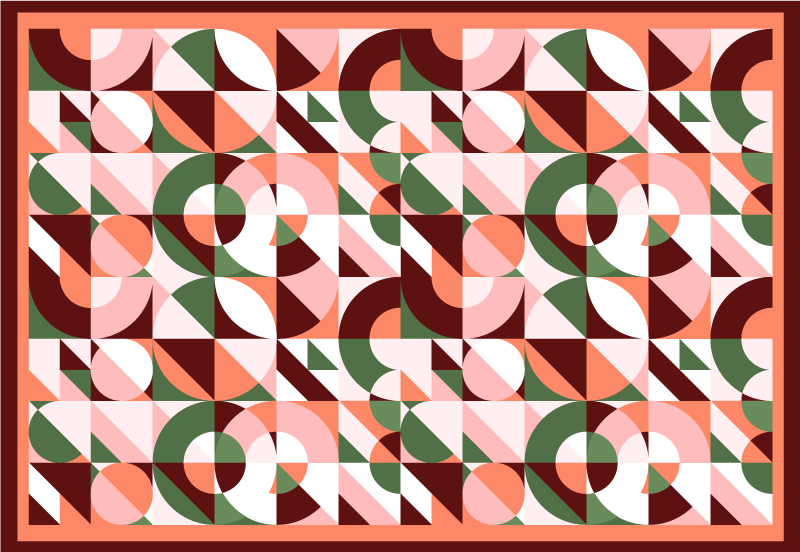 Geometriniai spalvingi atspaudai geometriniai kilimai - „Tenstickers“