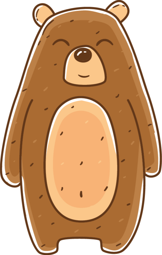 Draugiškas lokio gyvūnų vinilo kilimas - „Tenstickers“