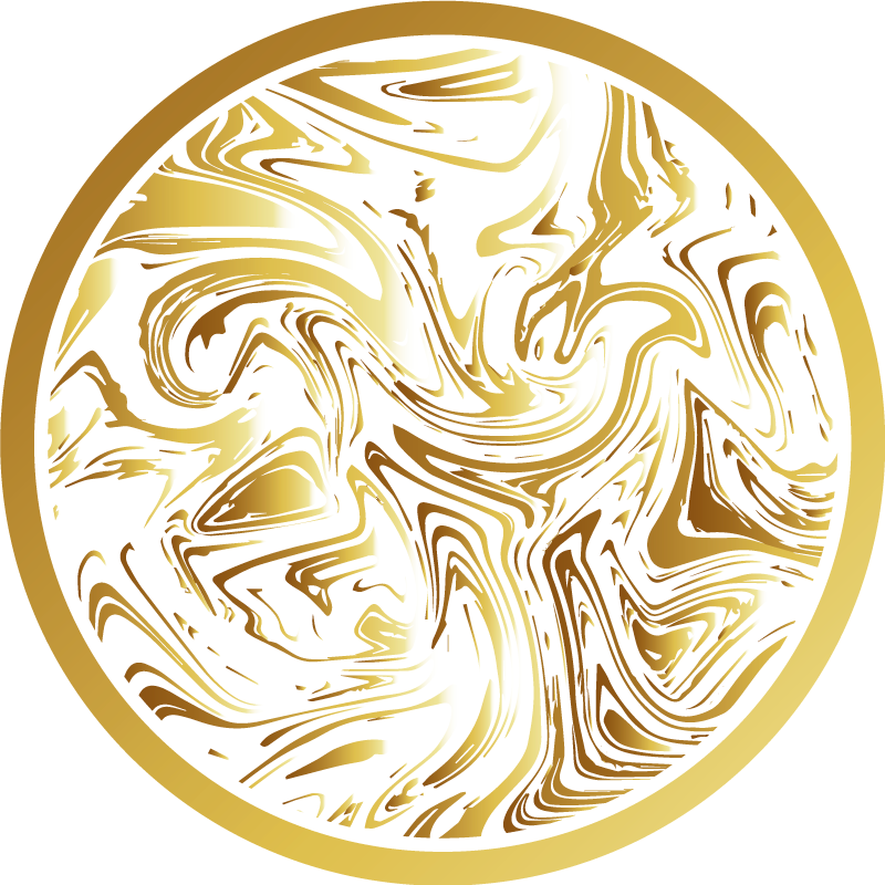 Aukso ir balto marmuro tekstūros kilimas - „Tenstickers“