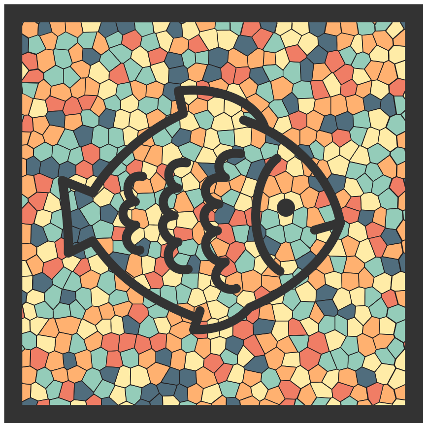 Mozaikinis žuvies raštas mozaikinė vinilo kilimėlė - „Tenstickers“