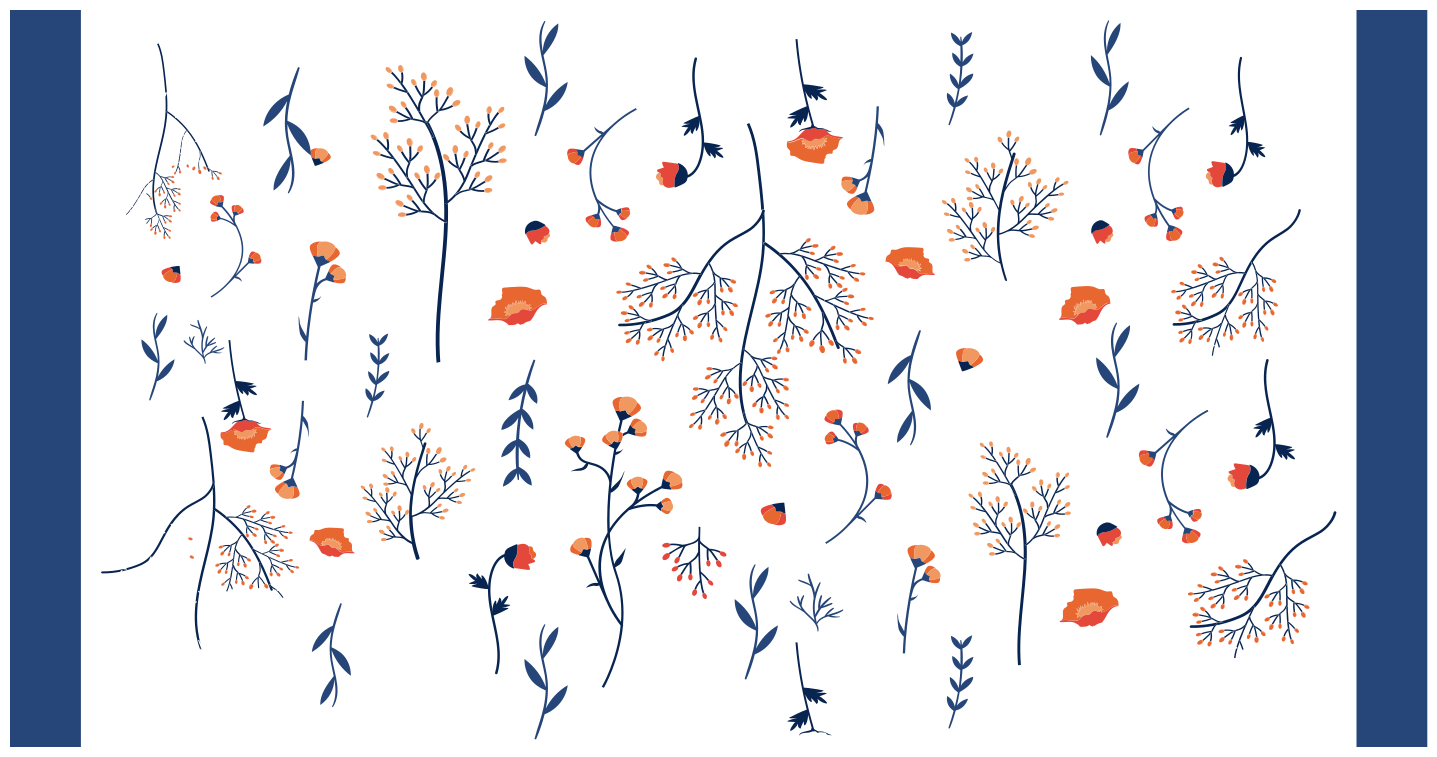 Botanikos ir tradicinių stilių vinilinis kilimas - „Tenstickers“