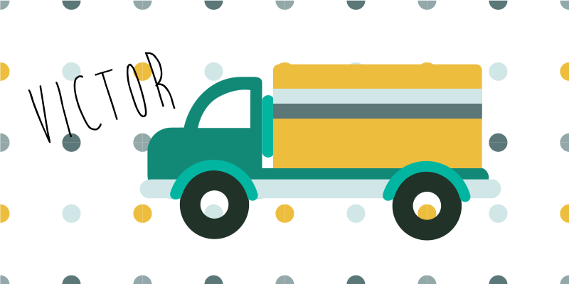 Sunkvežimis su asmeniniu kilimėliu - „Tenstickers“