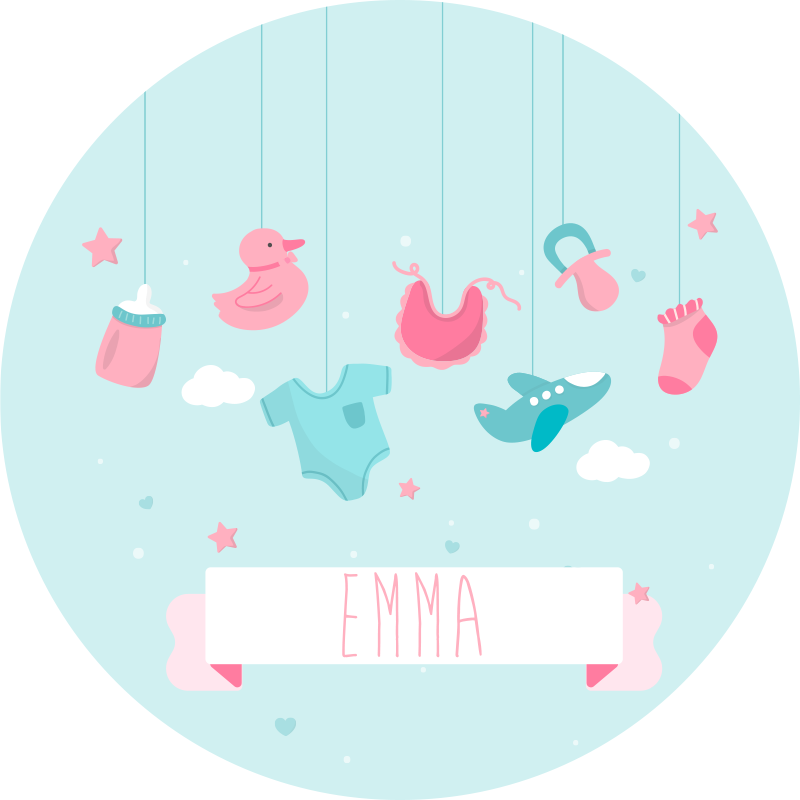 Personalizuotas darželis kilimas vaiko kambariui - „Tenstickers“