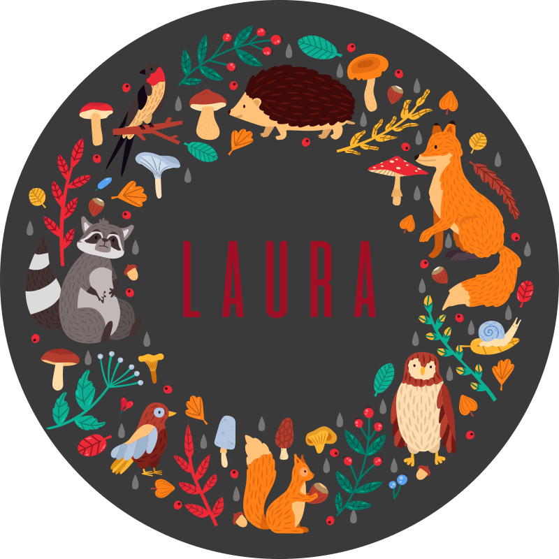 Suasmenintas miškas kilimas vaiko kambariui - „Tenstickers“