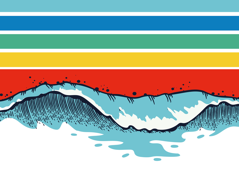 Retro bangų senovinis kilimas grindims - „Tenstickers“