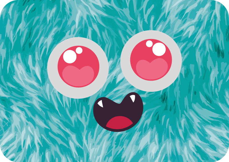 Monstro veidas vinilinis kilimėlis - „Tenstickers“