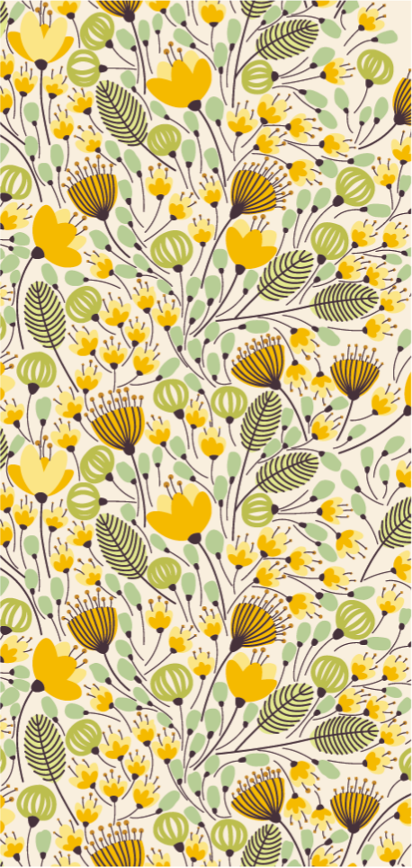 Botaninis gėlių raštas gėlių rašto kilimėlis - „Tenstickers“