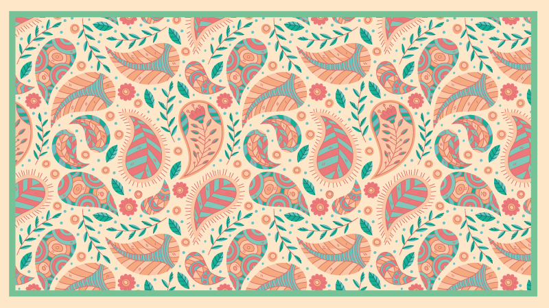 Stačiakampis persos žalias etninis kilimas - „Tenstickers“