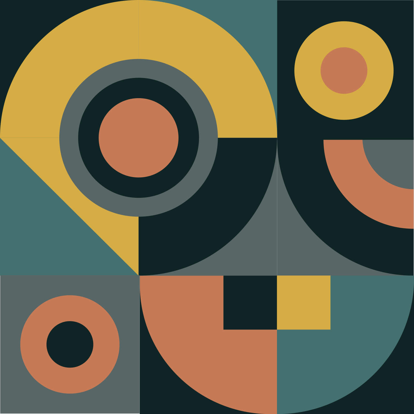 Geometrinių figūrų kompozicija geometriniai kilimas - „Tenstickers“