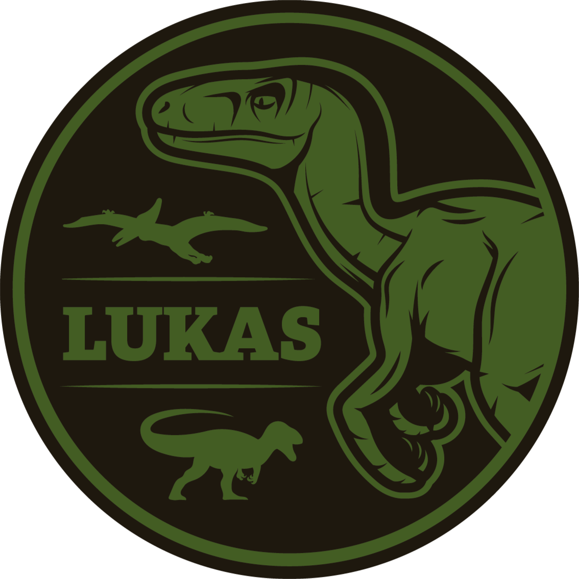 Individualizuotas dinozauras vinyl kilimėlis su vardu - „Tenstickers“