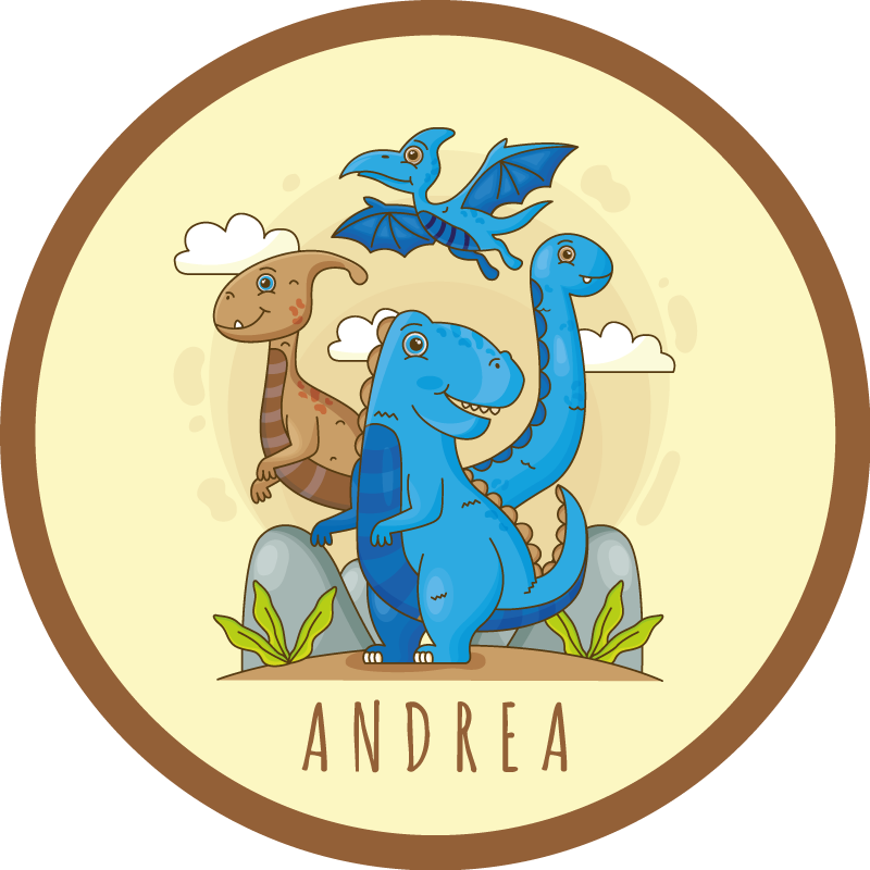 Dinozaurų pasaulis su asmeniškai pritaikytu kilimėliu - „Tenstickers“