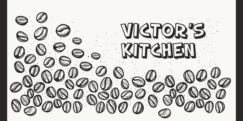 Fonas su kavos pupelėmis modernus kilimas - „Tenstickers“