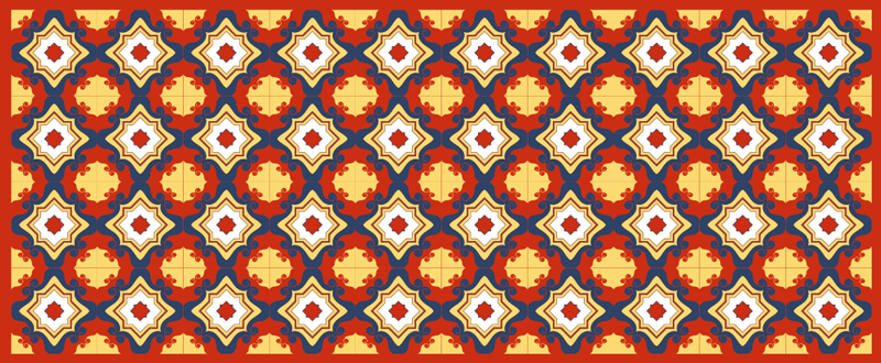 Ryškiai raudonos plytelės vinilo kilimas - „Tenstickers“