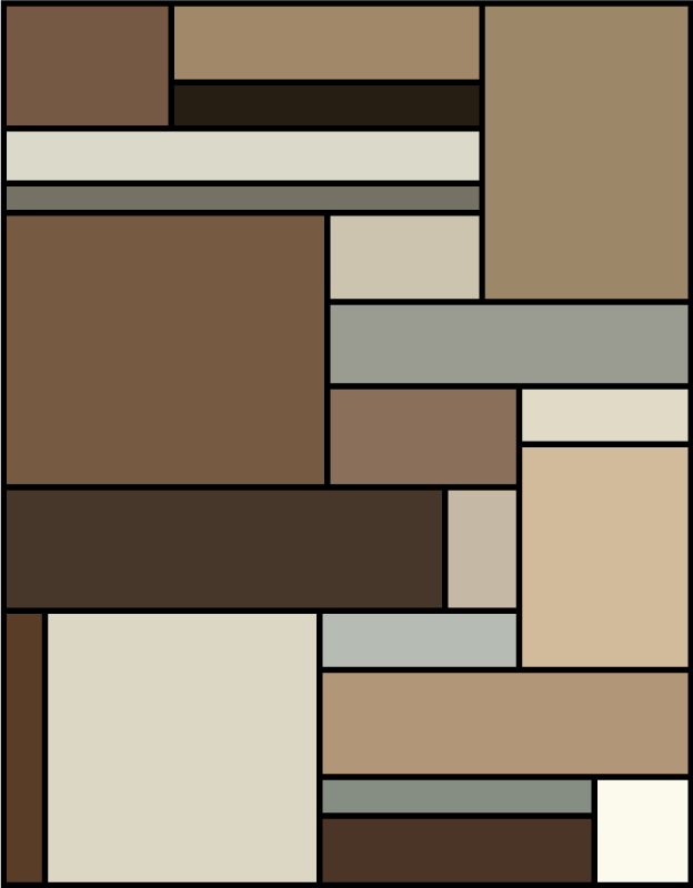 Rudų kvadratų geometriniai viniliniai kilimai - „Tenstickers“