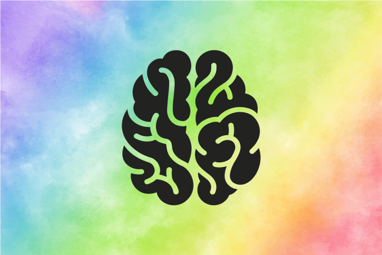 Juodas ir vaivorykštinis smegenų modernus kilimas - „Tenstickers“