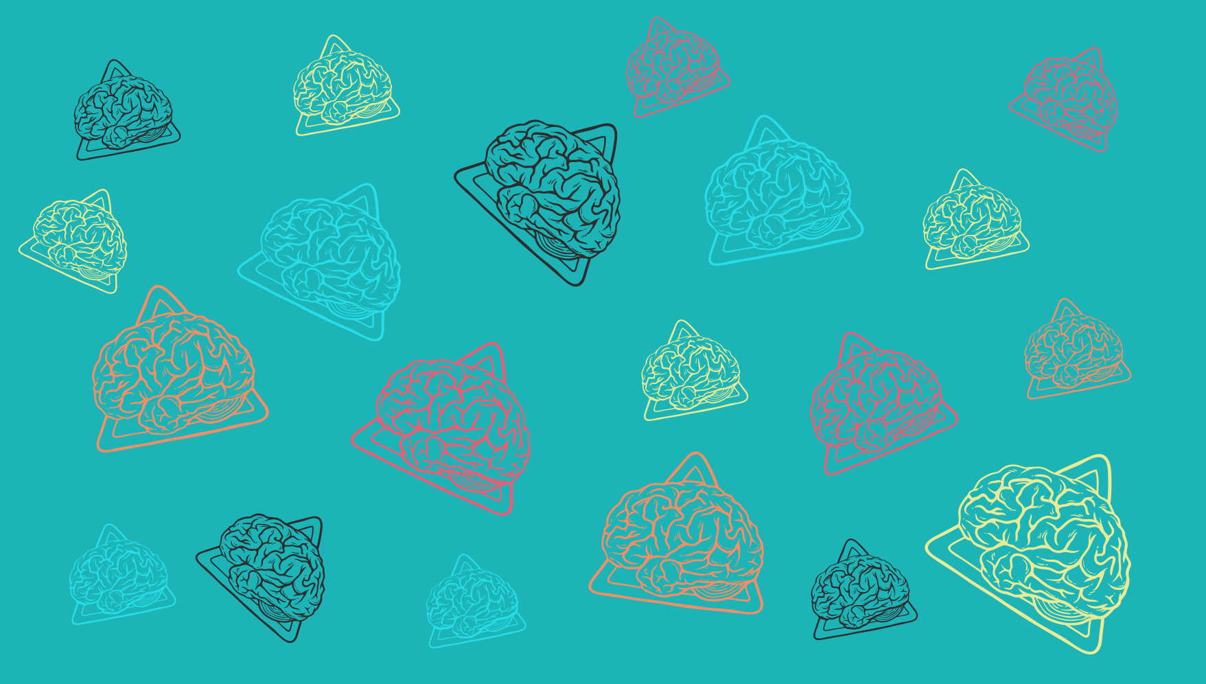 Abstraktūs smegenų modeliai vinilinis kilimėlis - „Tenstickers“