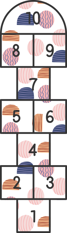 Apvalus apynių žaidimų vinilo kilimas - „Tenstickers“