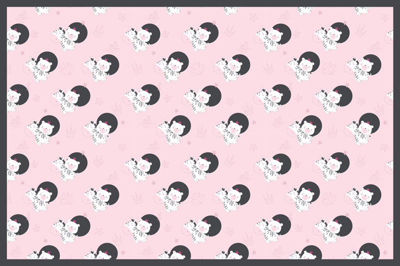 žaisminga balerinos grafika vaikų vinilinė kilimėlė - „Tenstickers“