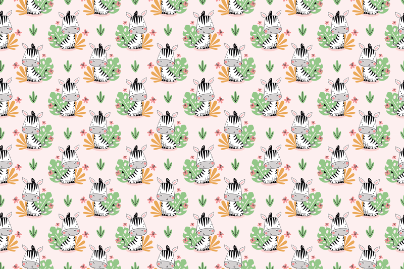 Zebro džiunglių raštas vinilinis kilimėlis - „Tenstickers“