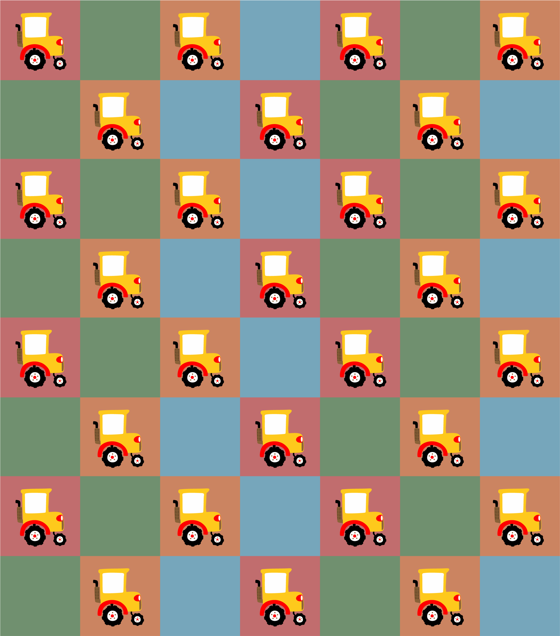 Traktoriaus modelis vinilinis kilimėlis - „Tenstickers“