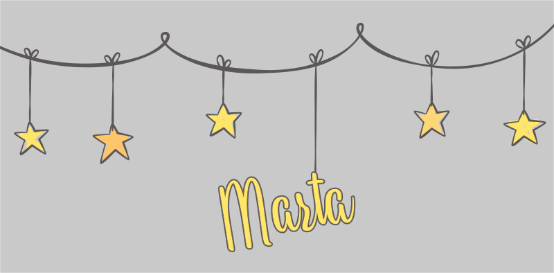 Pritaikyta žvaigždėta vinyl kilimėlis su vardu - „Tenstickers“