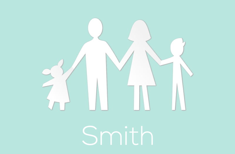 Pritaikoma šeima vinyl kilimėlis su vardu - „Tenstickers“