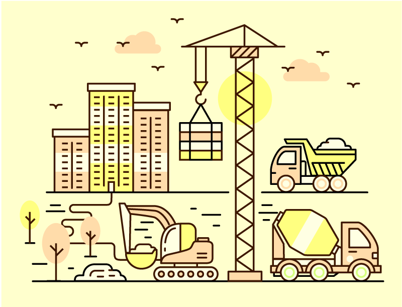 Miesto statyba vinilinis kilimėlis - „Tenstickers“