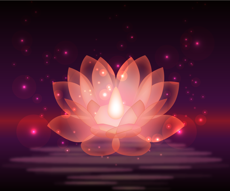 Kosminio lotoso dizainas mandala kilimėlis - „Tenstickers“