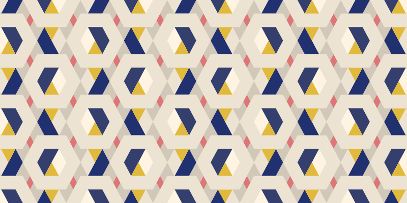 šešiakampis geometrinis motyvas modernus vinilinis kilimas - „Tenstickers“