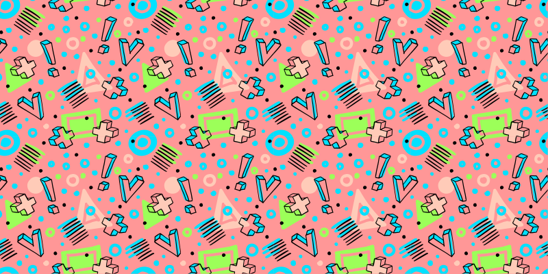 žaisminga geometrija vinilinis kilimėlis - „Tenstickers“