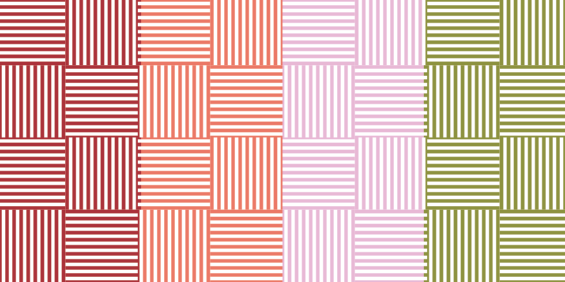 Spalvingi dryžuotų kvadratų geometriniai viniliniai kilimai - „Tenstickers“