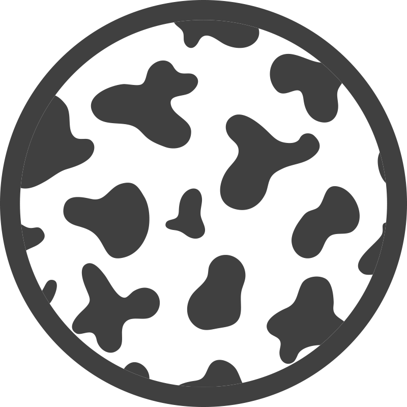 Juodai baltas karvės marginimo vinilinis kilimas - „Tenstickers“