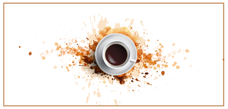 Išsiliejusios kavos iliuzija kilimas virtuvei - „Tenstickers“