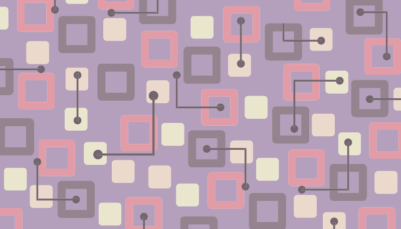 Rausvi ir violetiniai šiuolaikiniai plytelių geometriniai kilimai - „Tenstickers“