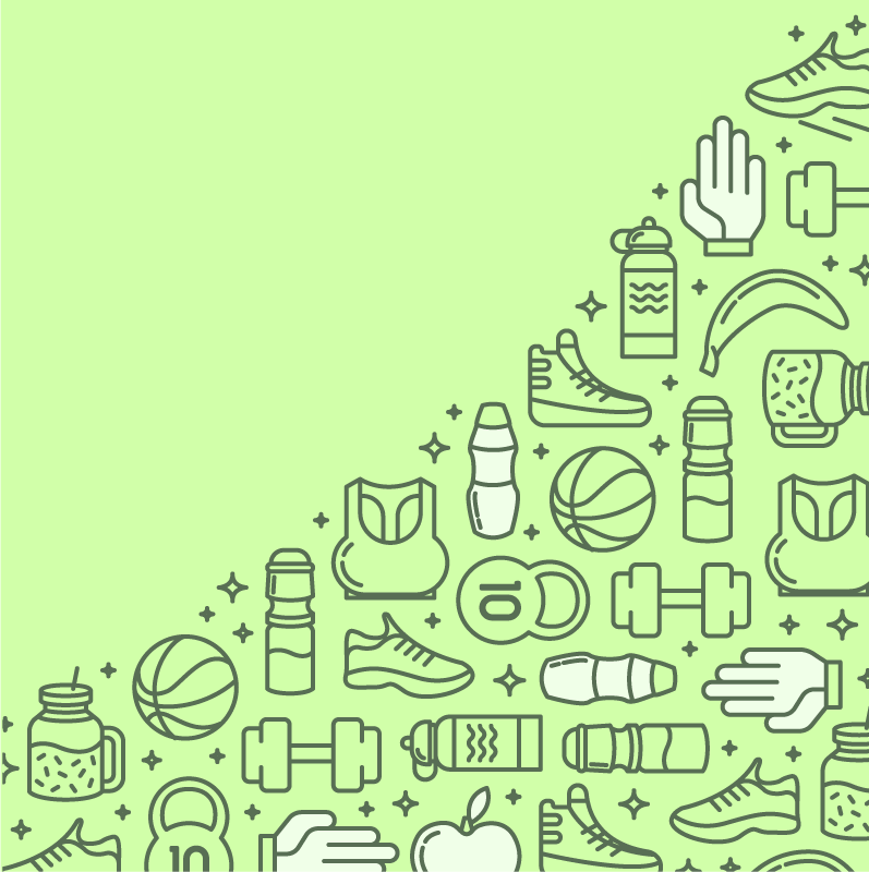 Fitneso atributika vinilinis kilimėlis - „Tenstickers“